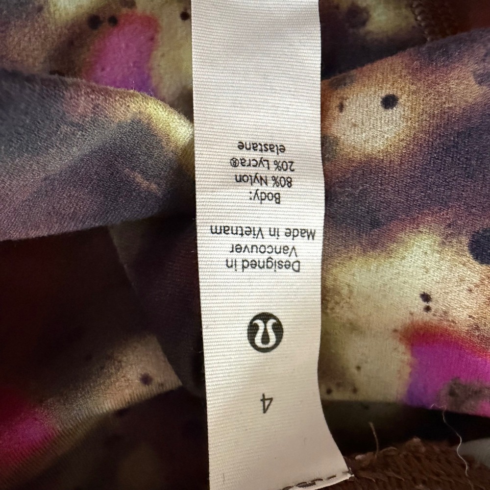 Lululemon Invigorate High-Rise Tight 25 Splatter Print Leggings Size 4 - Picture 5 of 6